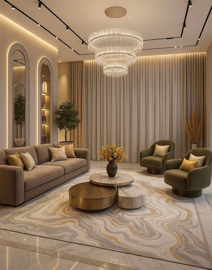 Living room interior design Dubai